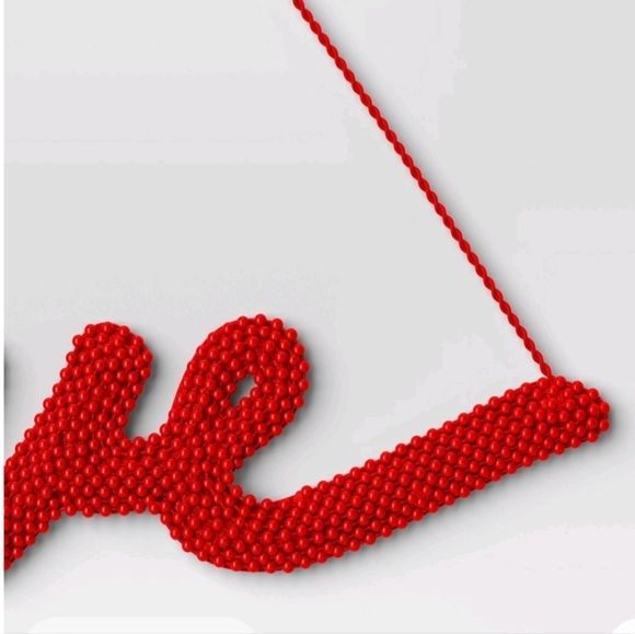 Threshold target 2025 Beaded Love Valentine's Wall Hanging decor, NWT 7.5 × 15.5 - Picture 7 of 7